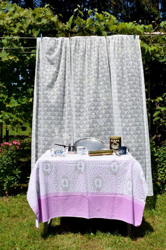 Rakija, Silver Platter, and Coffee II. Her Spirit and Her Things. Lipnica – Tuzla, BiH. 2018 © Trashbus ǀ Renata Britvec